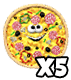 5 pizzas